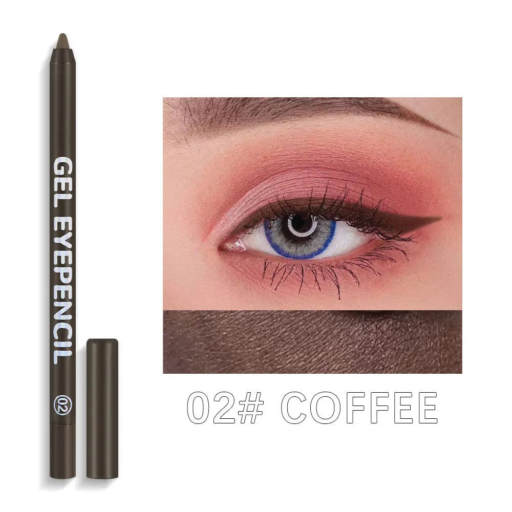 12 Colors Shine Pearlescent Eyeliner Pencil Waterproof Eyeliner Gel Pen