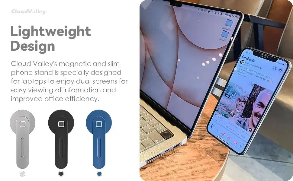 2025 Magnetic Laptop Phone Holder, Computer Monitor Side Cell Phone.  For iPhone 14 13 12 Series