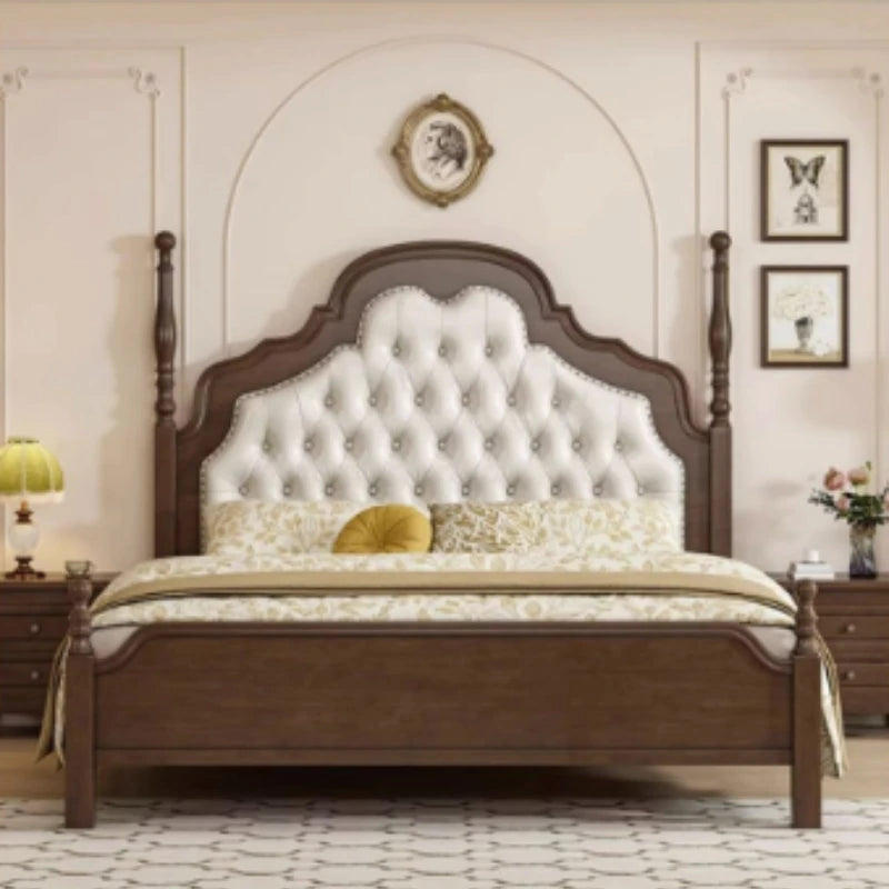 Queen Size Bed  Upholstered Storage  Bedroom Sleeping Frame