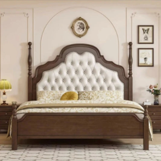 Queen Size Bed  Upholstered Storage  Bedroom Sleeping Frame
