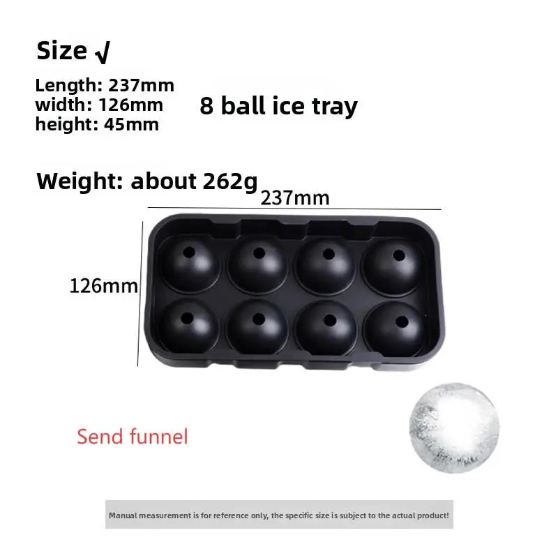 4/6/8/15Grids Silicone Ice Cube Molds ,Spherical Ice Molds Reusable Whiskey Ice Cube Molds.