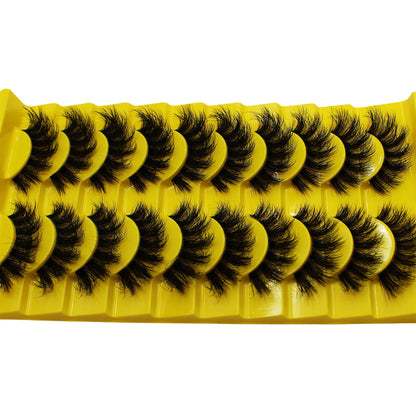 10 Pairs False Fluffy Russian Strip Lashes 3D Fake Lashes