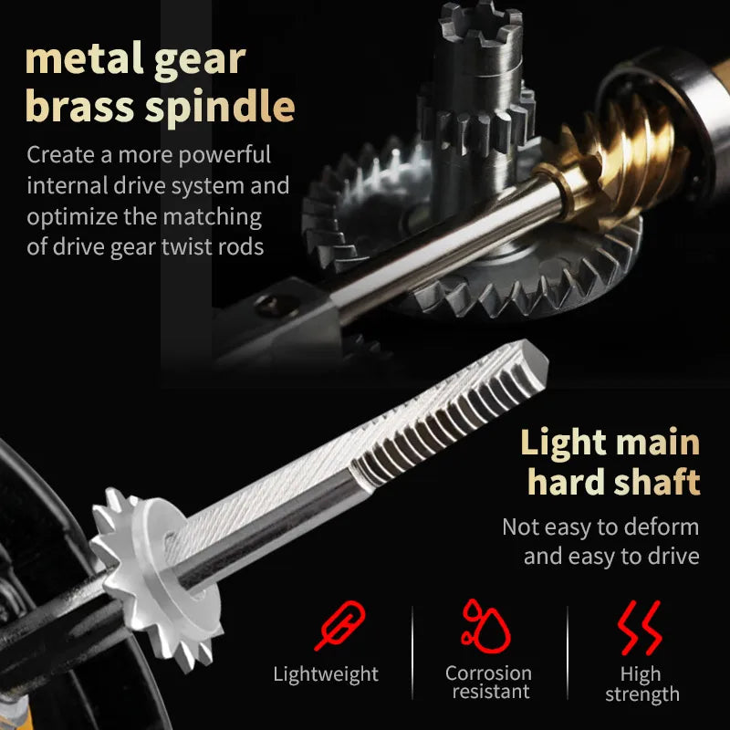 1 Piece Two-Hand Rotating Fishing Reel,1000-7000 Series, 5.2:1 Gear Ratio, 22.05lb Extraction, Smooth and Sensitive, Aluminum Alloy Body,   Left/Right Hands Can Be Changed, Suitable for Freshwater and Saltwater.