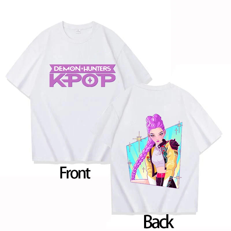 2025 Movie KPOP Demon Hunter RUMI child, Cotton Round Neck Boys, Girls T-shirt.