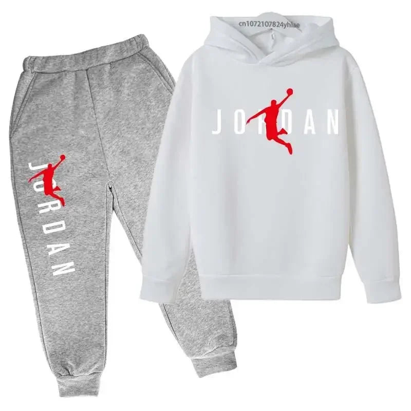 Kids Leisure Letter Print 2pcs Hoodie+Pants ,Outfits Streetwears, Children Clothes.