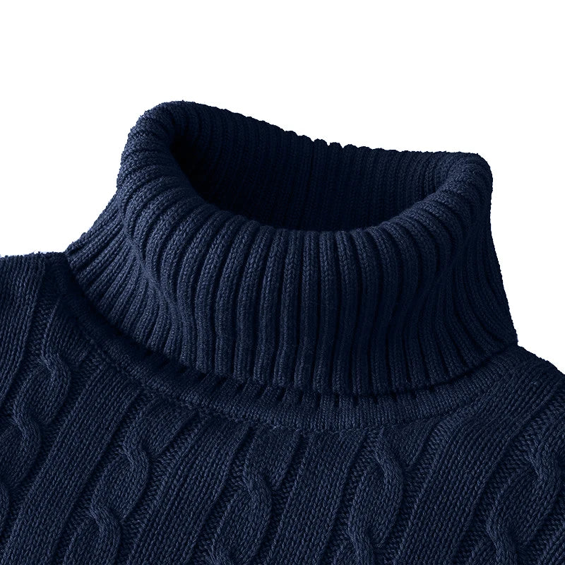 New Turtleneck Sweater Casual Men's Rollneck Knitted Sweater.