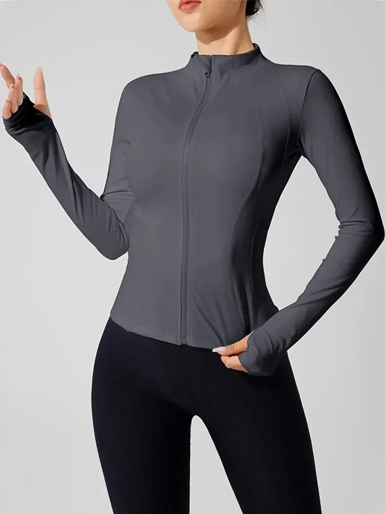 2025 Full Zipper Windproof, Winter Gym Fitness Coats Women's Jackets.