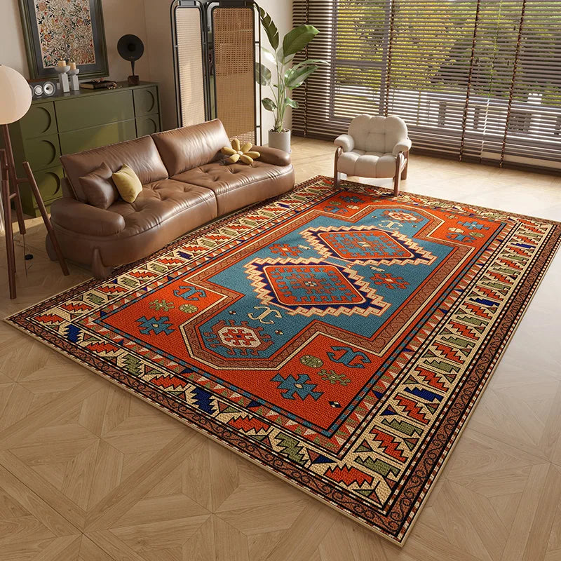 Persian Style Carpets for Living Room, Anti-slip Cloakroom Rug , Bedroom  Carpet Washable Sturdy Soft Floor Mat