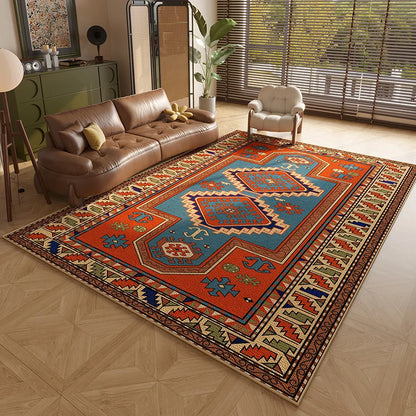 Persian Style Carpets for Living Room, Anti-slip Cloakroom Rug , Bedroom  Carpet Washable Sturdy Soft Floor Mat