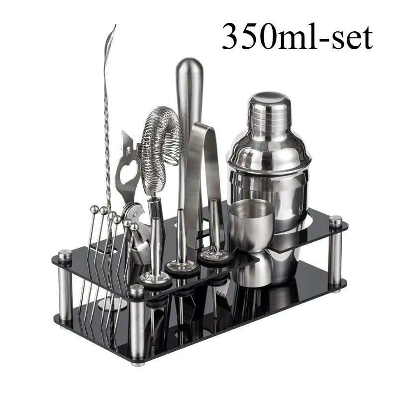Professional Bar Tool Set, Stainless Steel Cocktail Shaker Set.