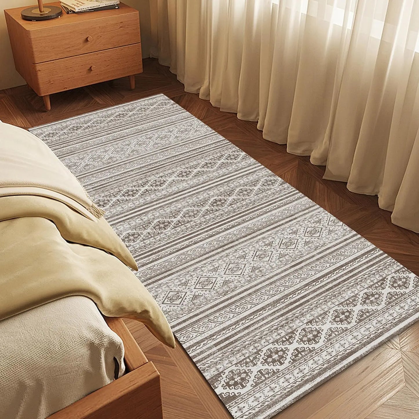Stain & Water Resistant Non-Slip Rug for Living Room, Bedroom, Nursery