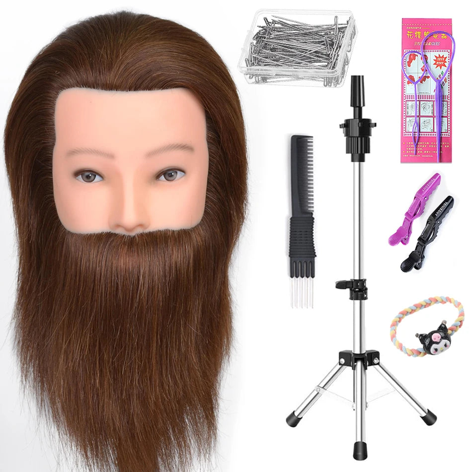 100% Real Human Hair Mannequin ,Styling Heads Cosmetology Practice Heads.