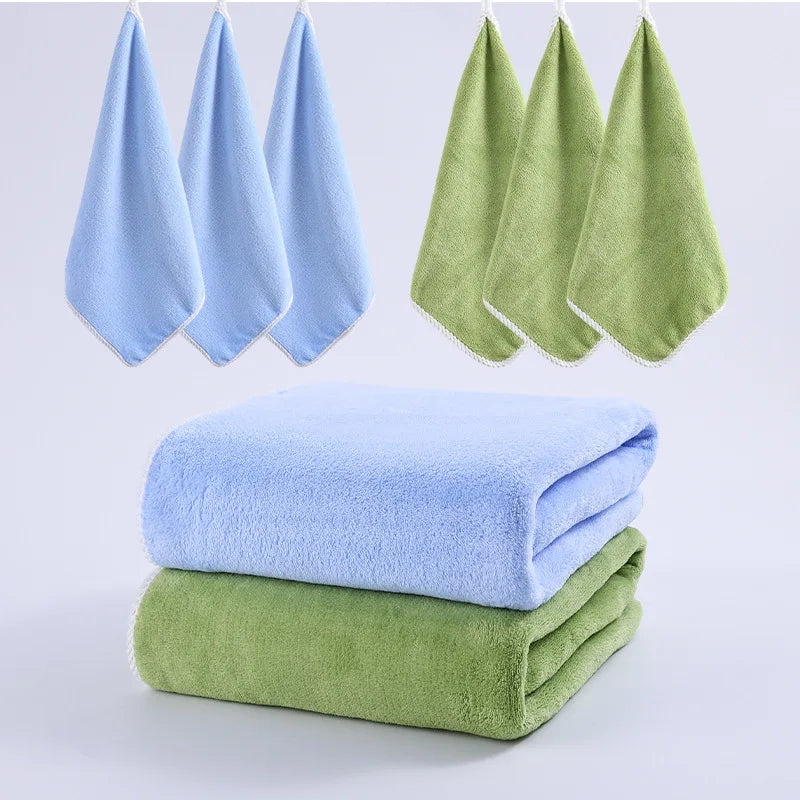 Luxury Bath Towel Set (2 Large Bath Towels + 6 Small Bath Towels)