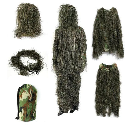 Camouflage suit 3D withered grass 5-piece hunting suit