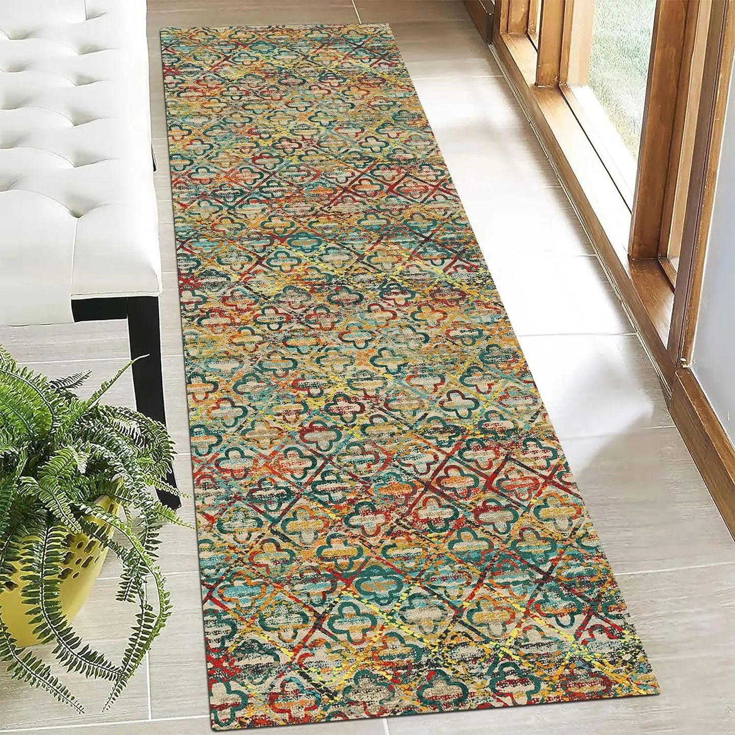 Stain & Water Resistant Non-Slip Rug for Living Room, Bedroom, Nursery
