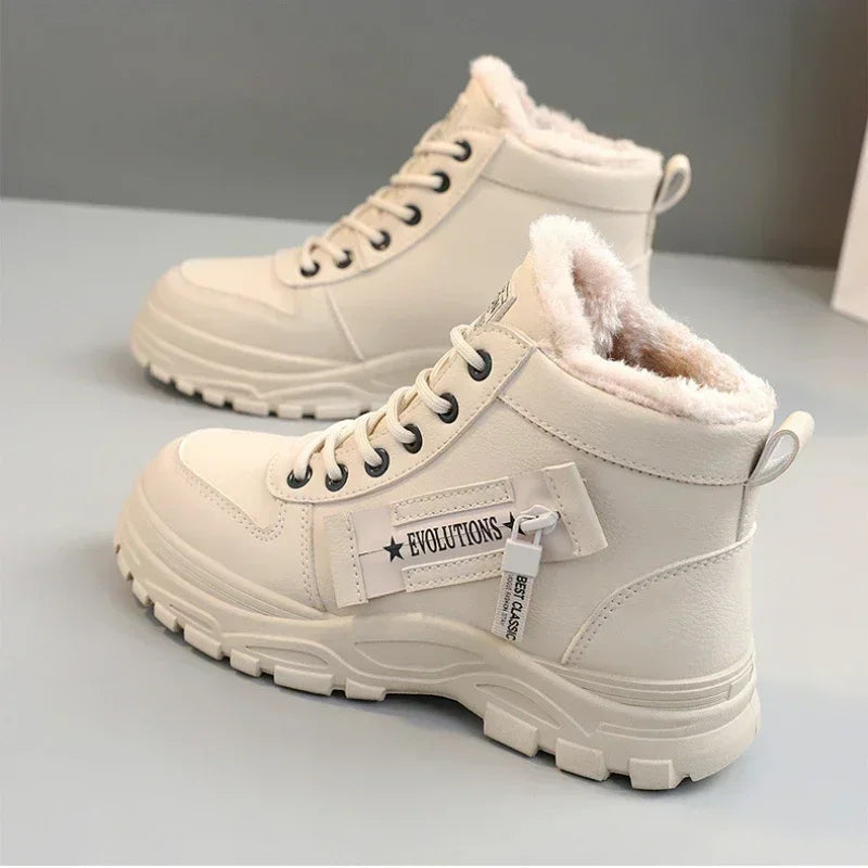 Winter Snow Boots for Women, Casual High-top Shoes Warm Women Sneakers.