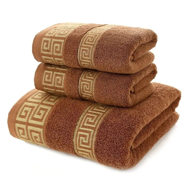 3 Piece Bath Towels Set 100% Cotton, 1 Bath Towel, 2 Hand Towel, Luxury Bathroom Towel  Hotel Quality