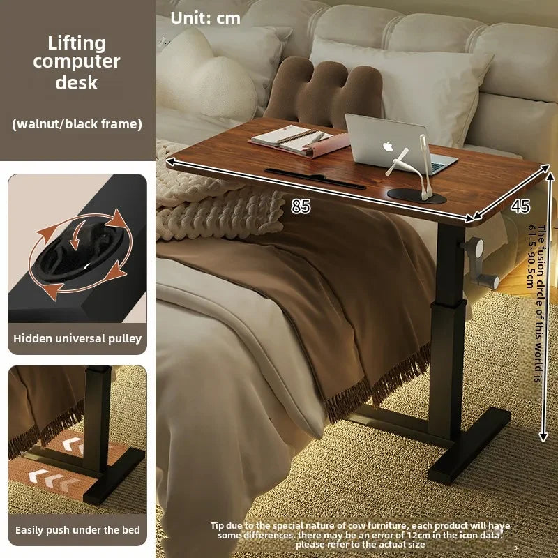 Height Adjustable Computer Desk, Mobile Small  for Live Streaming, Home Study, Office.