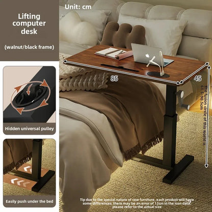 Height Adjustable Computer Desk, Mobile Small  for Live Streaming, Home Study, Office.