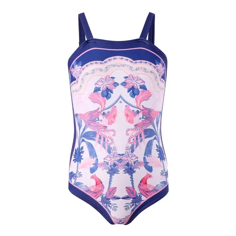 Girls One Piece Swimsuit 5-14 Year Printed, Teens Swimwear 2026 Infant Bathing Suits, Beach Wear Bodysuit.