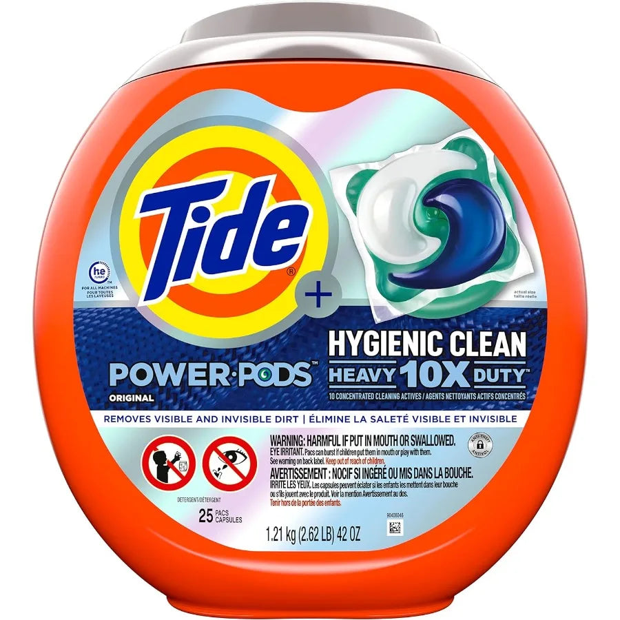 Strong 10x Laundry Detergent 25ct | Removes Visible & Invisible Stains, Original Scent.