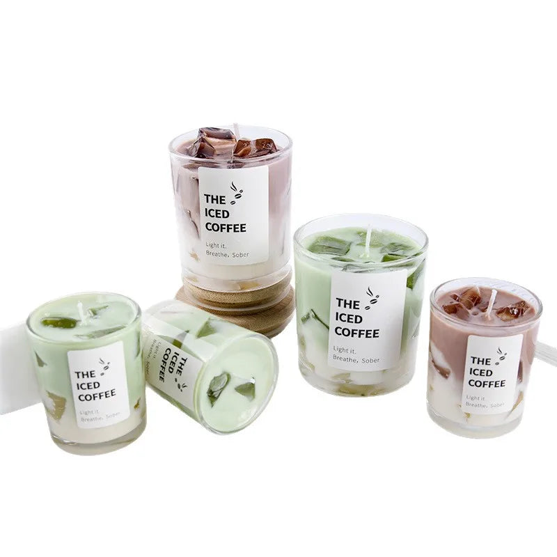 Jelly Wax Coffee Cup Aromatherapy Smoke Free Candles, Romantic Atmosphere Fragrance.
