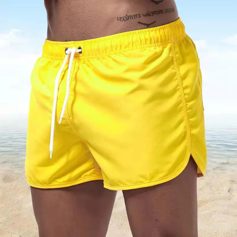 Summer Men's Swimwear,  Sexy Swim Trunks, Men  Low Waist Breathable Beach Wear.