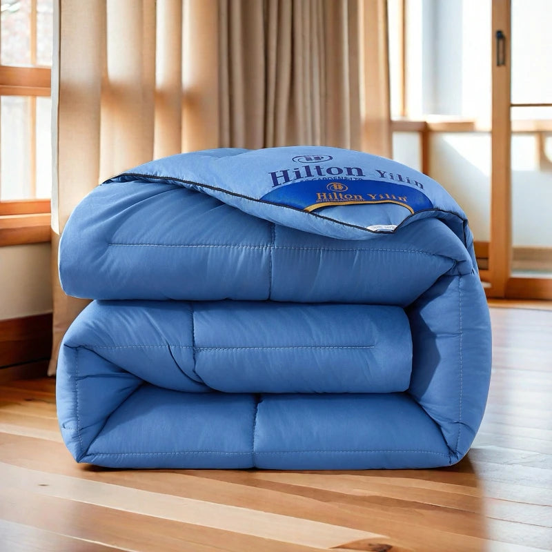 Hilton Hotel down Feather Comforter Warm Bedding Universal Single Double Core Fiber.