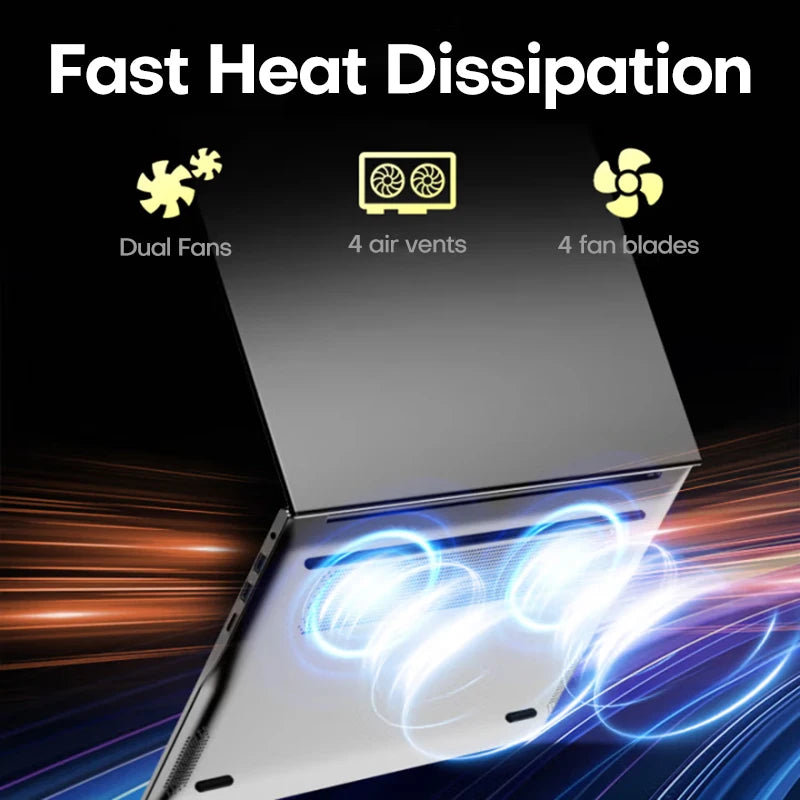 17.3" Laptop Computer PC Windows 11 Pro N5095 Laptops Backlit Keyboard 16GB DDR4 1TB SSD