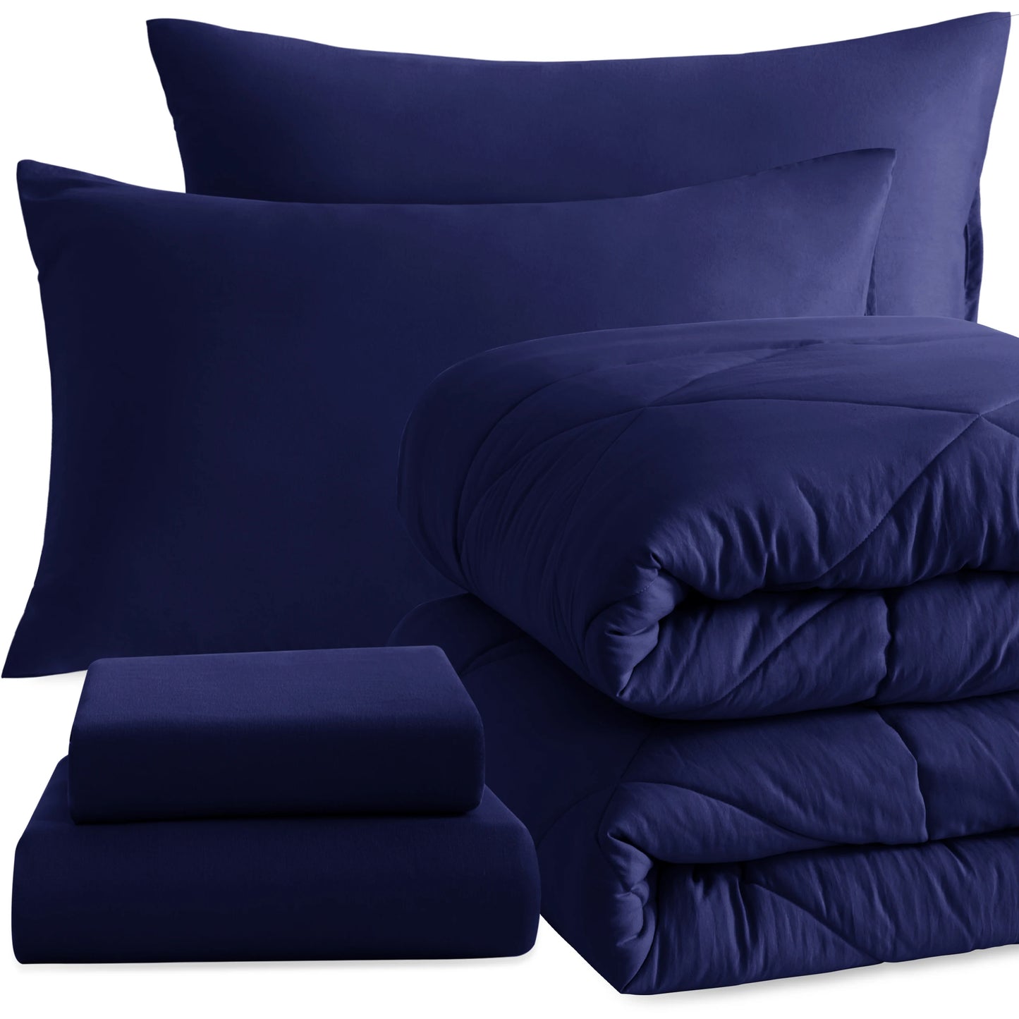 Comforter Set Includes Fitted Sheet, Top Sheet and Pillowcases