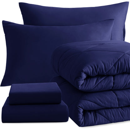 Comforter Set Includes Fitted Sheet, Top Sheet and Pillowcases