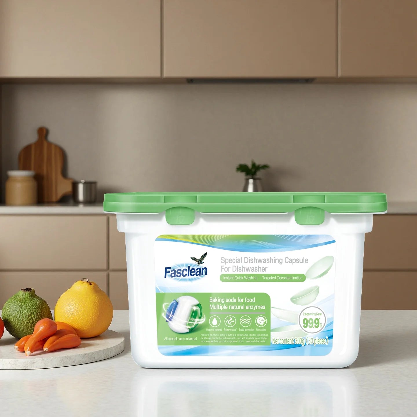 Dishwasher Detergent - 3-in-1 All-in-One Solution: Removes Grease, Prevents Spots & Cleans Machine.