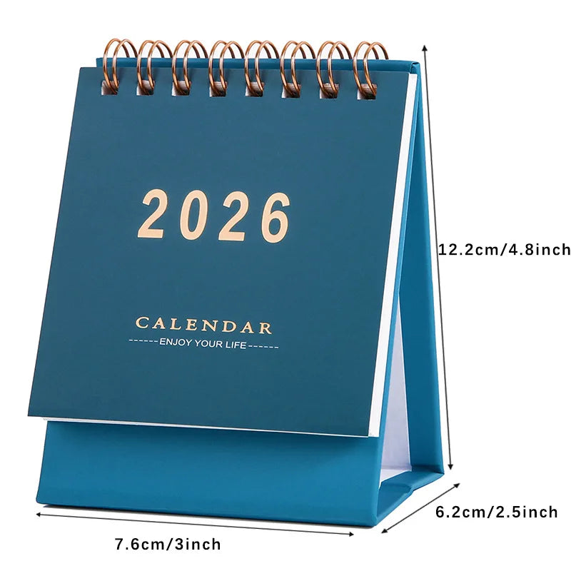 2026  Simple Calendar Small Desk Calendar Planner.