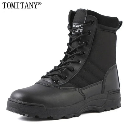 Leather Boots for Men Outdoor Combat Infantry Tactical Boots,