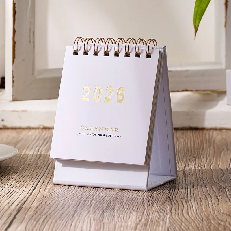 2026  Simple Calendar Small Desk Calendar Planner.
