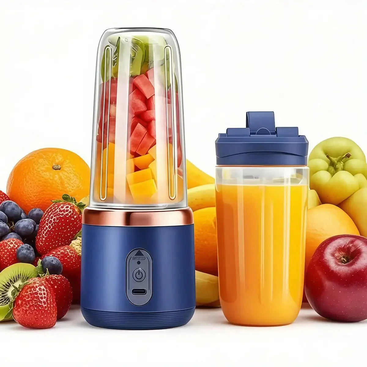 Portable Blender Juicer with Cup - Crush Fruits Veggies for Smoothies.