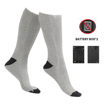 Winter Heated Socks With Battery Box ,Thermal Socks Women Men