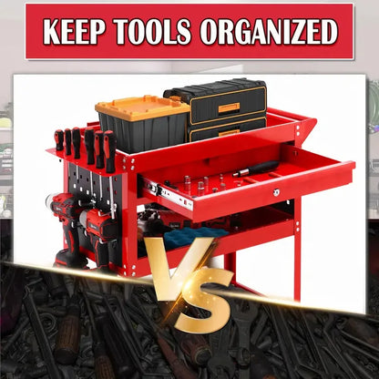 3-layer heavy-duty rolling tool  storage vehicle - industrial organizer  rack with wheels