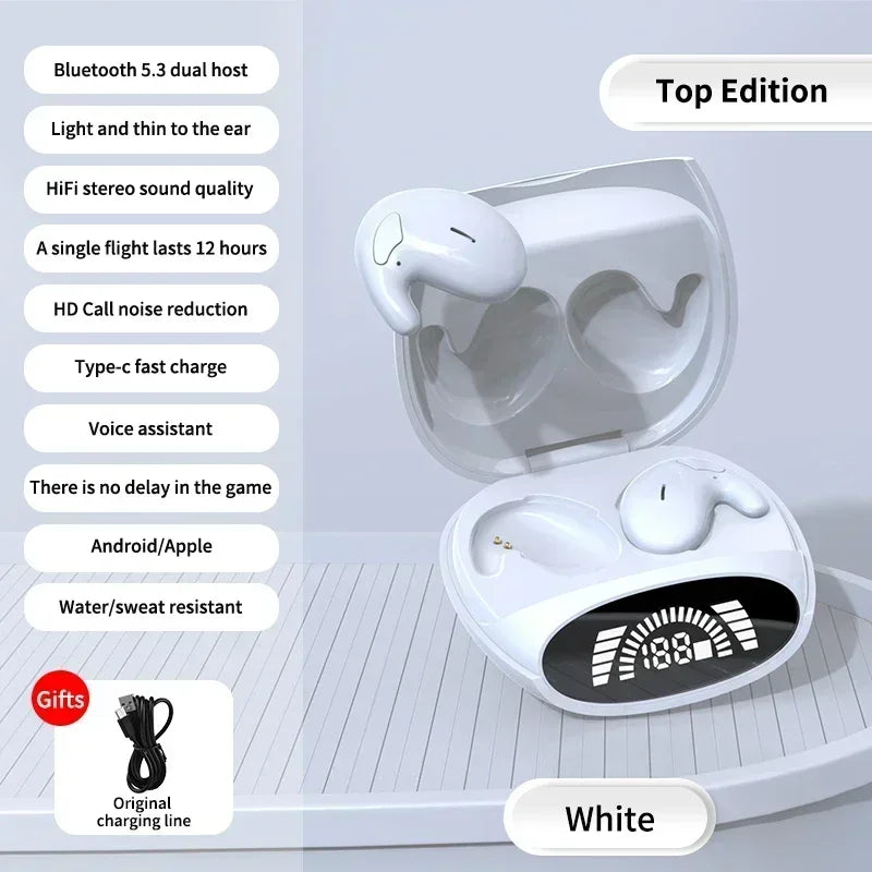 Wireless Sports Bluetooth Headphones, Highend Dual Ear Sleep In Ear, Md538 Mini Painless Noise Cancelling Thin Headphones.