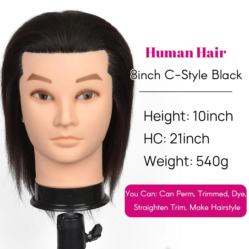 100% Real Human Hair Mannequin ,Styling Heads Cosmetology Practice Heads.