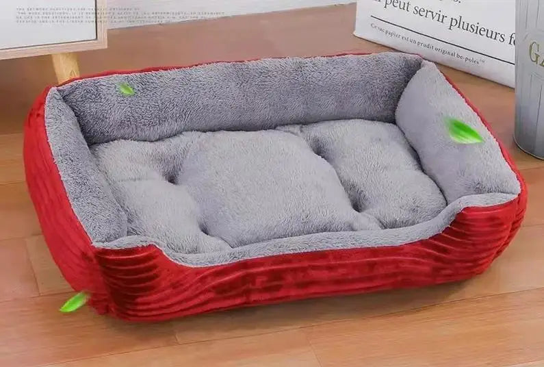 Large Pet House Dog Bed, Cat Mat, Long Plush Deep Sleeping Warm Soft Small Dog Cushion.