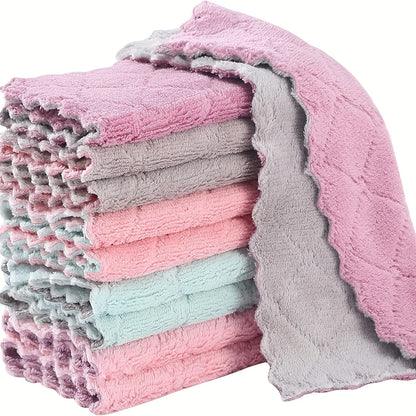 10/20pcs Kitchen Towels And Dishcloths For Washing Dishes  For Cooking