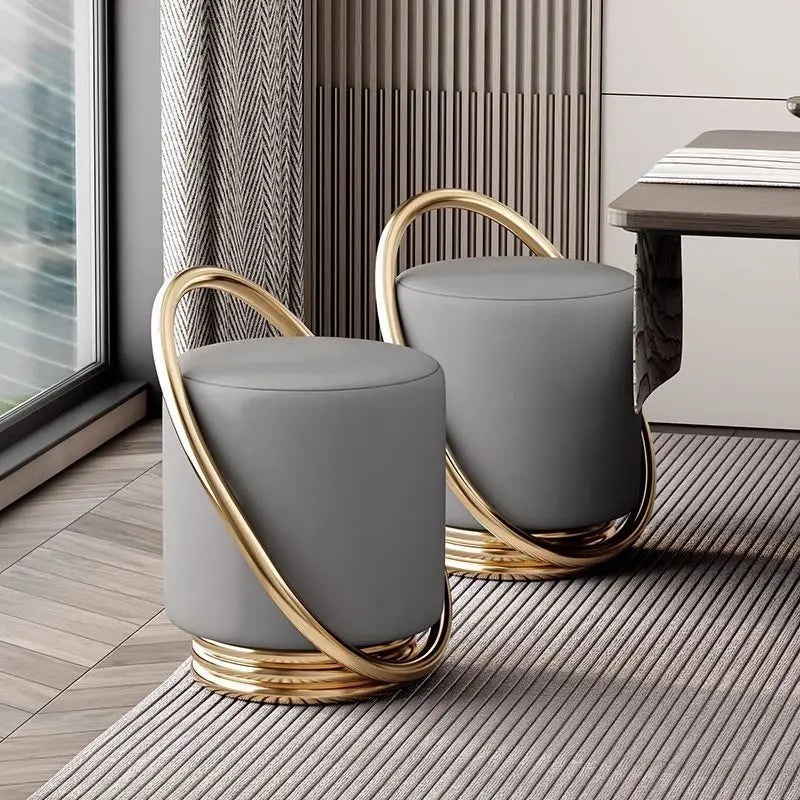 Dressing Table, Stool,  Bedroom Makeup Sofa, Luxury Round Dressing.