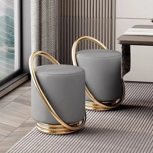 Dressing Table, Stool,  Bedroom Makeup Sofa, Luxury Round Dressing.