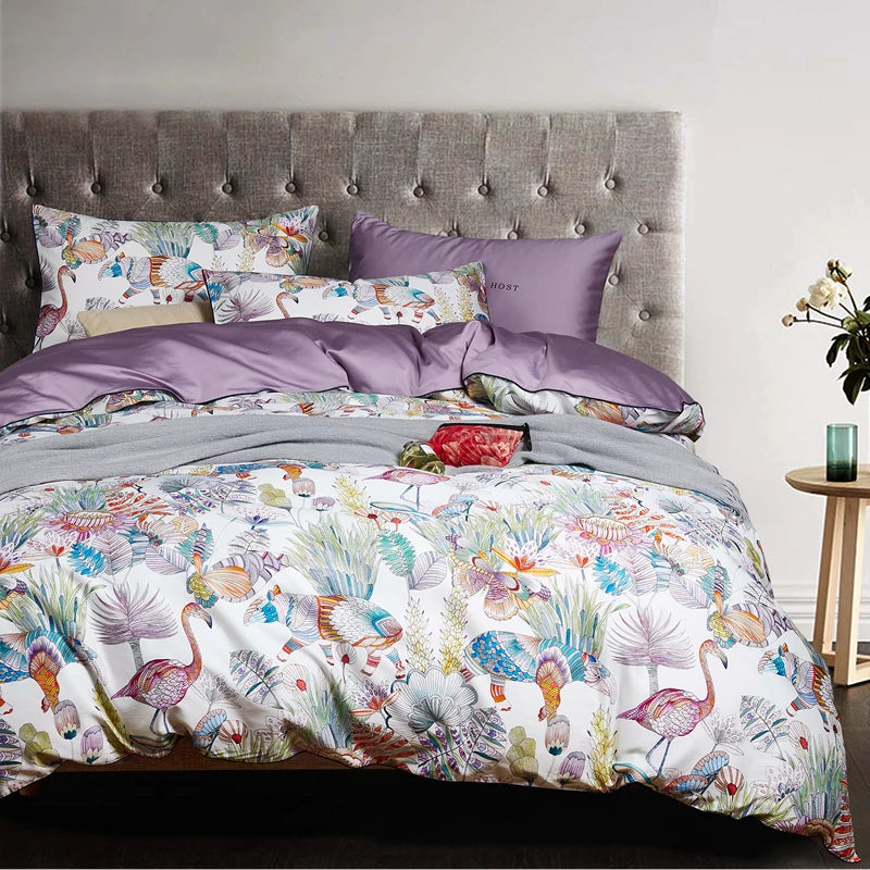 Egyptian cotton bed linen sheets, bedding sets, duvet cover.  pastoral Princess bedspreads.