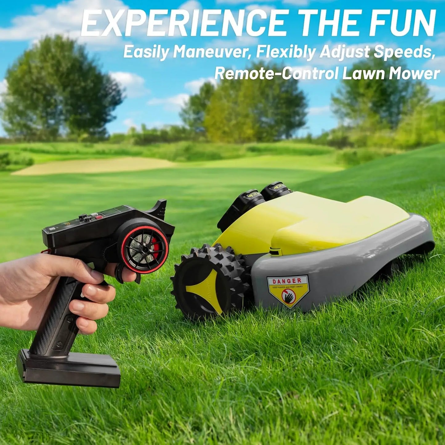 Remote Control Lawn Mower Battery Powered  All-Wheel Drive