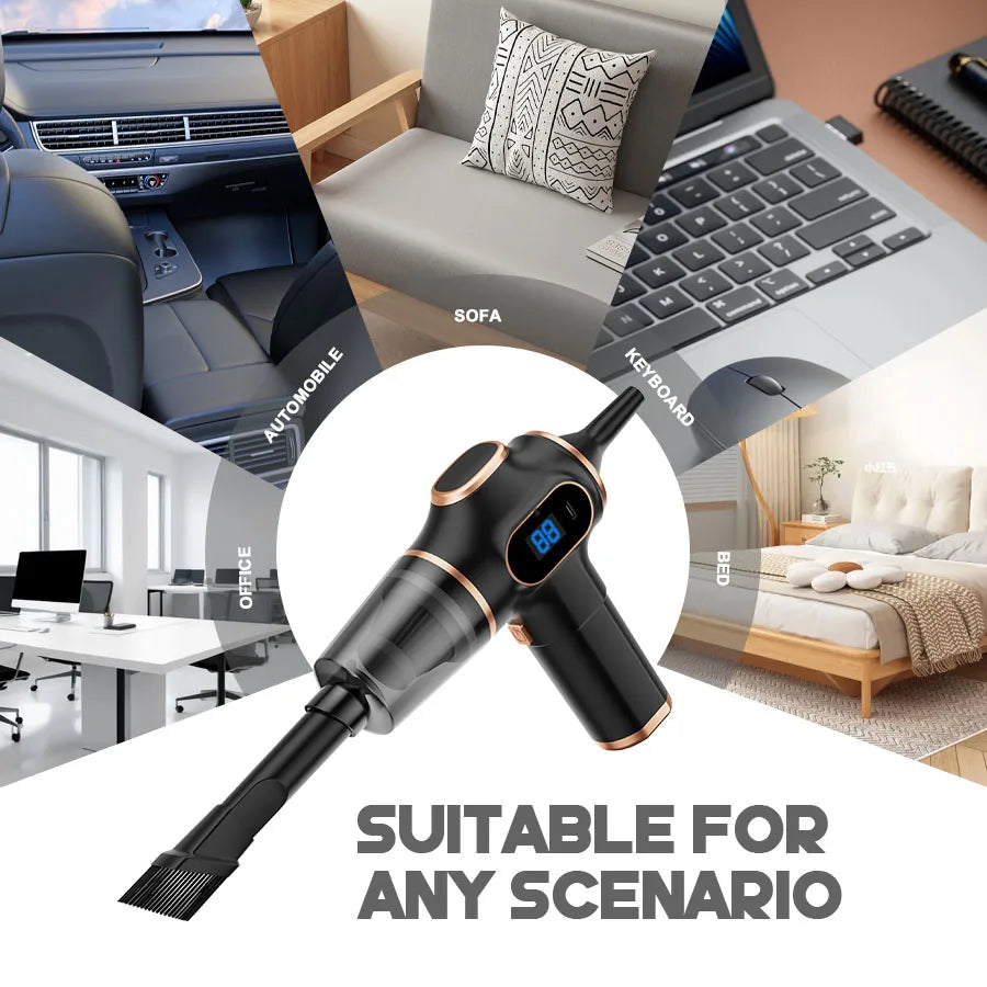 ABS Wireless Car Vacuum Cleaner Home Appliance, Sofa, Office, High-Power Cleaning  Mini Vacuum.