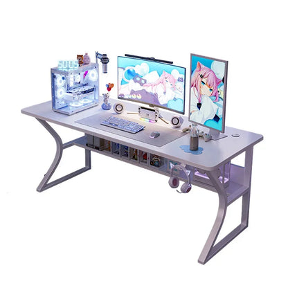 White Gaming Computer Desk Chair Set ,Home Office, Study, Bedroom  Laptop Table