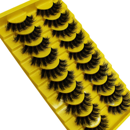 10 Pairs False Fluffy Russian Strip Lashes 3D Fake Lashes