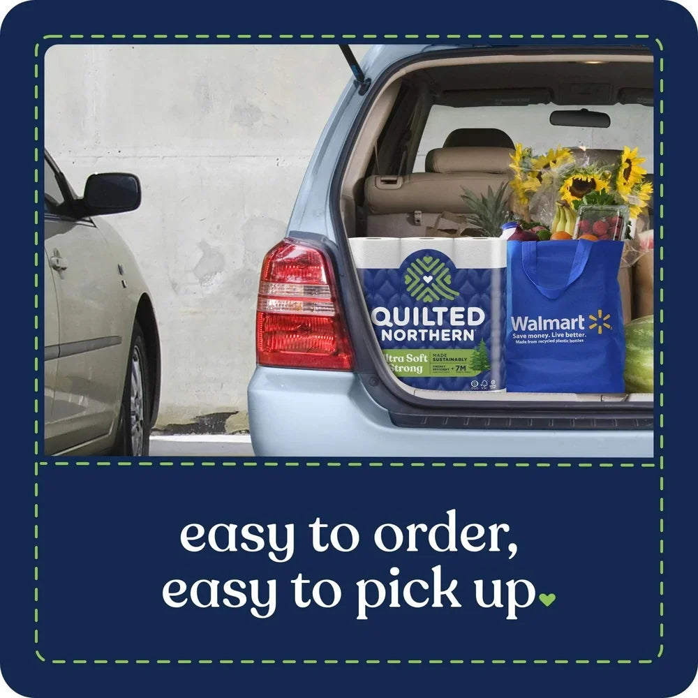 Ultra Soft Strong Toilet Paper 12 Mega Rolls 2 Ply 5X Strong Septic Safe Eco-Friendly.